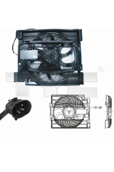 TYC Ventilator racire radiator BMW 5 803-0008