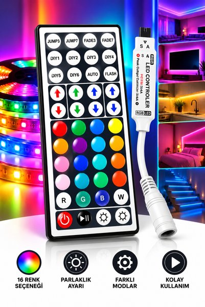 44 tuşlu rgb led kontrol kumandası