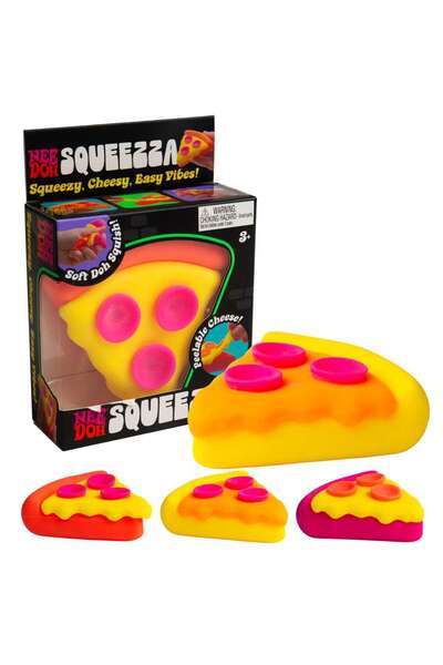 Needoh Squeezza Pizza Jucărie senzorială squishy, culori asortate, vârsta 3+