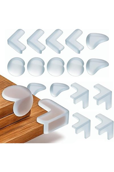 Roxolana 16 Pcs Transparent Furniture Corner Protectors, Child Safety Edge Gu...