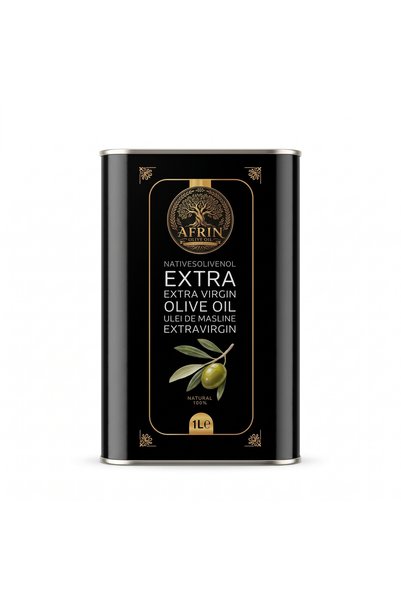 Afrin Ulei de măsline extravirgin, cutie metalică de 1 L, 100%