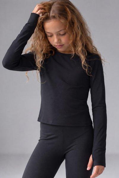 Colorinas Mellow Furry Inside Long Sleeve Girls' Top