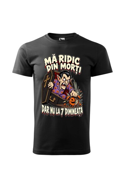 Malfini Tricou personalizat "Ma ridic din morti", Negru, Barbat, Bumbac 100%,