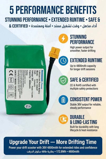 Generic Brand Rawaasi Drift Scooter Power Battery - For Electric Drift Scoote...