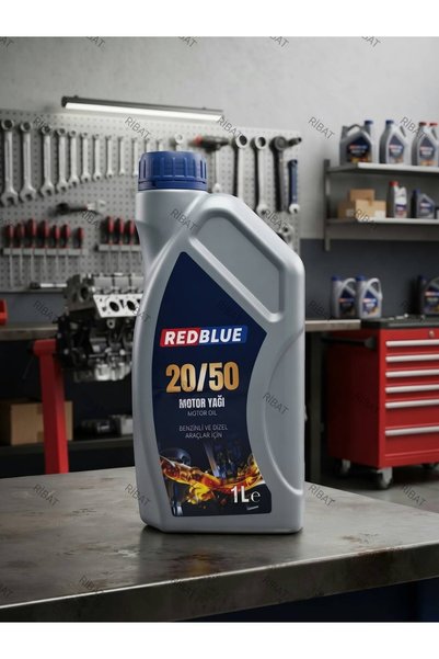 Redblue 20W-50 Dizel Benzinli ve LPG’li Araçlar İçin Motor Yağı 1 Litre