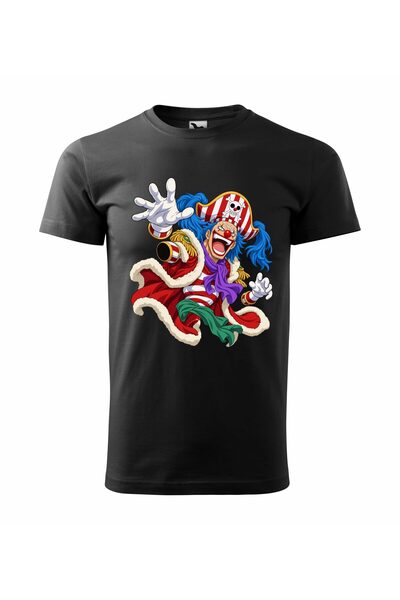 Malfini Tricou personalizat "One Piece – Buggy", Negru, Barbat, Bumbac 100%,