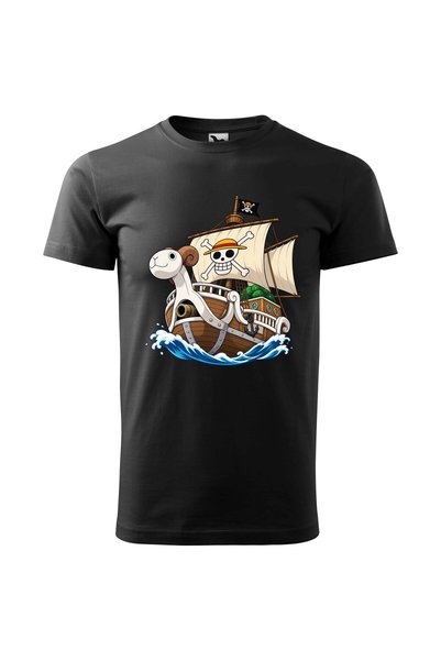Malfini Tricou personalizat "One Piece – Going Merry", Negru, Copil, Bumbac 1...