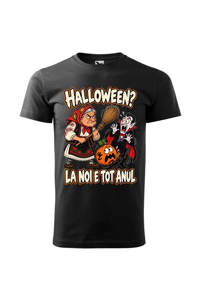 Malfini Tricou personalizat "Halloween tot anul", Negru, Copil, Bumbac 100%,