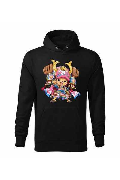 Malfini Hanorac personalizat "One Piece – Chopper #2", Negru, Barbat, Unisex