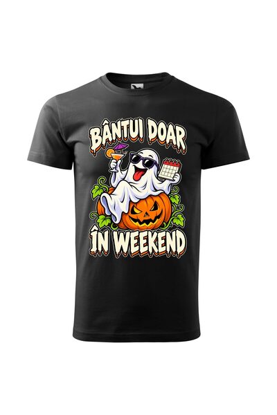 Malfini Tricou personalizat "Bantui doar in weekend", Negru, Barbat, Bumbac 1...
