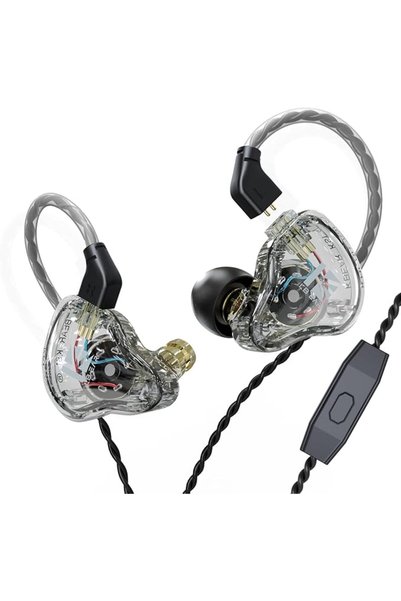 Yinyoo KBEAR KS1 Earphones in Ear Monitor Super Bass Wired Earbuds,Crystal Cl...
