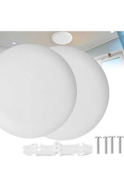 Generic 2Pcs Ceiling Cover Plate, Round White Plastic Electrical Box Cover fo...