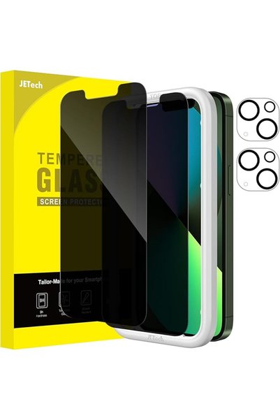 JETech واقي شاشة للخصوصية لهاتف آيفون 11 برو ماكس، عبوة من قطعتين + 2