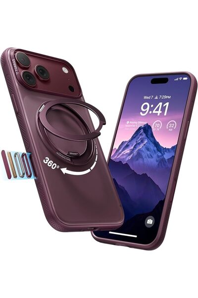 TORRAS 360 Magnetic Stand for iPhone 18 Pro Max Case, O3 Fitness, Purple