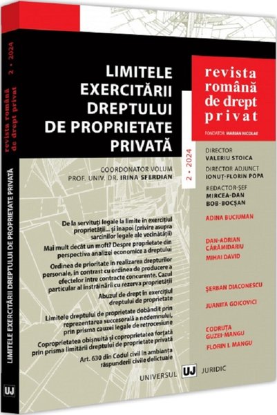 Universul Juridic Revista Romana de Drept Privat Nr.2 din 2024