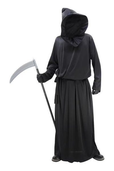 TAPIT Grim Reaper Costume Set Men & Women Black Hooded Robe Halloween Cosplay...
