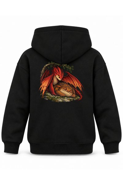 SVART WEAR How to Train Your Dragon Four-Winged Canopy Printed Black Kids Hoodie