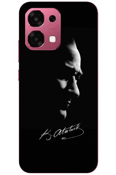 Zebana Oppo A6 Pro 4G/5G Compatible Case Mustafa Kemal Atatürk Black Silicone...