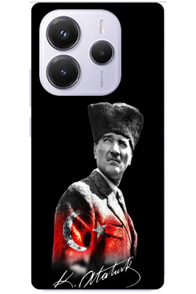 Zebana Redmi Note 14 4g Compatible Case Mustafa Kemal Atatürk Design V2 Silic...