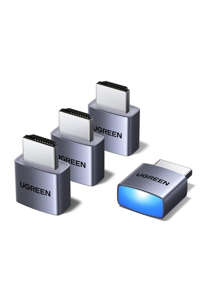 Ugreen Σετ 4 εικονικών βυσμάτων HDMI, 4K 60Hz, Εξομοιωτής EDID, Εικονική Οθόν...