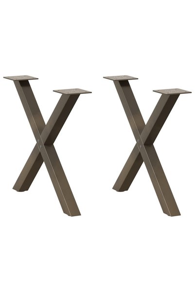 vidaxl Picioare pentru masă de cafea în formă de X, 2 buc., oțel , 60 x (42-4...