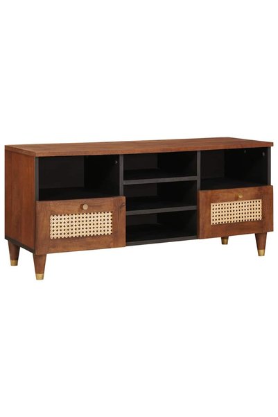 vidaxl Cabinet TV cu raft Maro 100 x 33,5 x 46 cm Lemn de mango solid