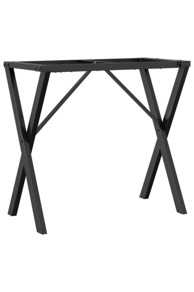 vidaxl Picioare masă de sufragerie X-Frame 80x40x73 cm Oţel