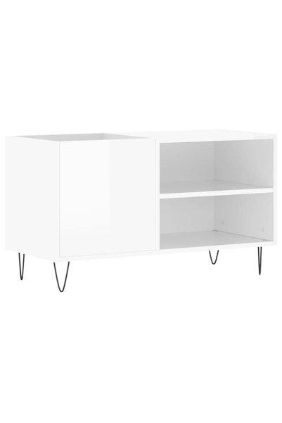 vidaxl Dulapuri pentru discuri alb lucios 85x38x48 cm lemn prelucrat