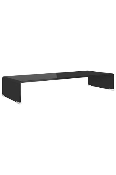 Generic Brand vidaXL Suport TV/monitor din sticlă, 80x30x13 cm, negru