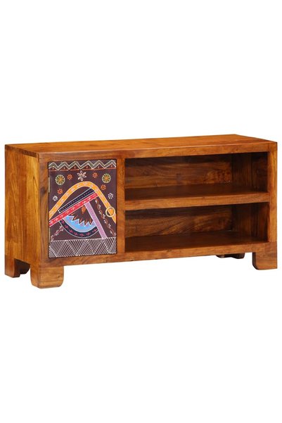 vidaxl Dulap TV multicolor 90x30x45 din lemn masiv de salcam