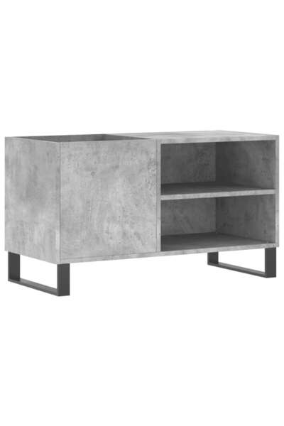 vidaxl Dulap de discuri, gri beton, 85x38x48 cm, lemn prelucrat