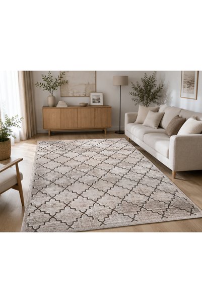 DeltaDesign Covor Living/Dormitor, Μοντέλο Fashion 32019/120, Κρεμ/Μαρούνι
