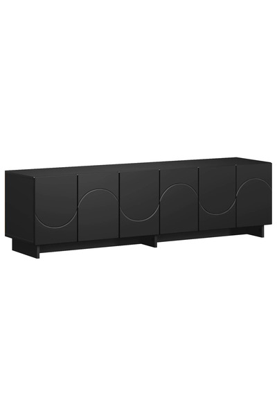 Generic Brand vidaXL Suport TV 140 x 34,5 x 40 cm Negru Lemn prelucrat