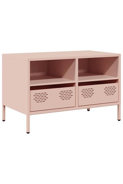 Generic Brand vidaXL Dulap TV, roz, 68x39x43,5 cm, oțel laminat la rece