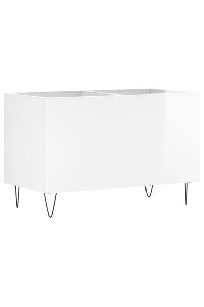 vidaxl Dulap pt discuri, alb extralucios 74,5x38x48 cm lemn prelucrat