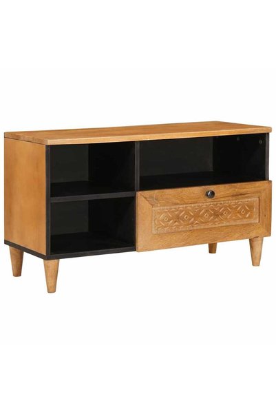 vidaxl Cabinet TV cu sertar 80 x 33 x 46 cm Lemn de mango solid