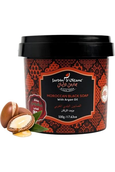 Jardin Oleane صابون جاردين دي أوليان المغربي الأسود مع زيت الأوكالبتوس العطري...