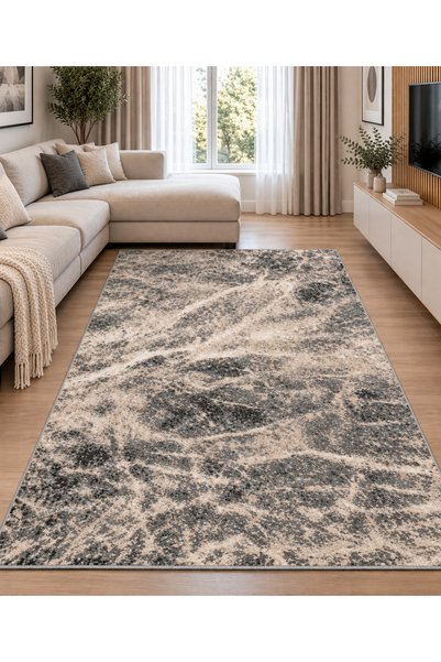 DeltaDesign Χαλί Living Rug, Μοντέλο Καπουτσίνο 16100, Ορθογώνιο, Γκρι