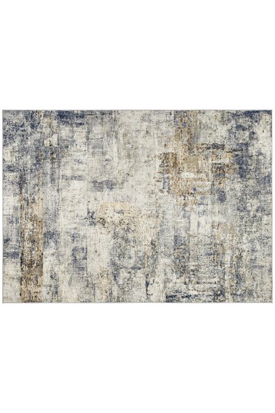 Generic Brand Covor de living, poliester, model artistic modern, lavabil, gri