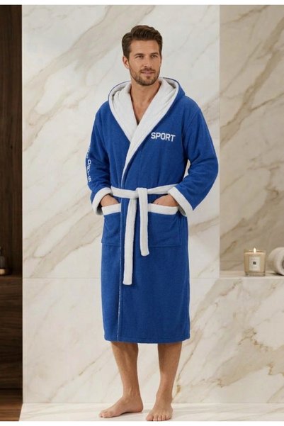 Truva Home Halat de baie cocolino unisex cu glugă – Rafinament, căldură și co...