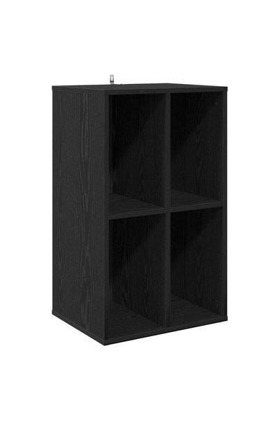 vidaxl Dulap pentru discuri de vinil Stejar Negru Lemn prelucrat