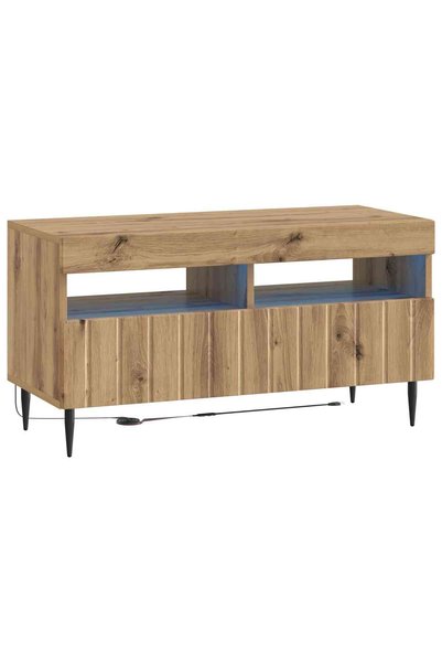 Generic Brand vidaXL Cabinet TV cu LED ZWOLLE 81 x 35 x 43 cm Stejar Artizanal
