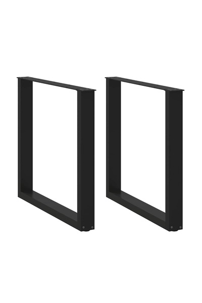 vidaxl Picioare de masă în formă de U, 2 buc., negru, 90x(72-73) cm, oțel