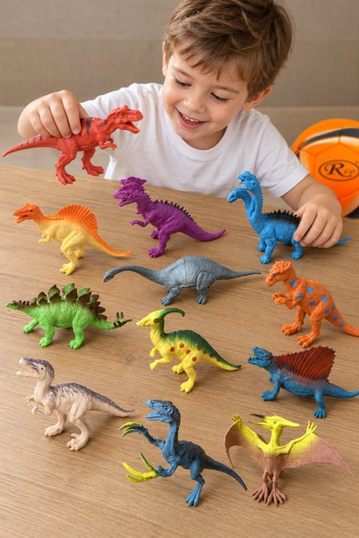 RCO Set dinozauri, animale preistorice, aspect realist, 12 piese. 3 ani+