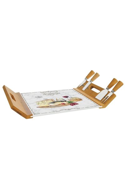EasyLife 5-piece cheese serving set, 44x28cm, "Les Fromages" - Easy Life