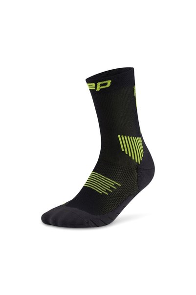 Cep Șosete compresie alergare Run 5.0 Mid Cut - negru/lime | femei