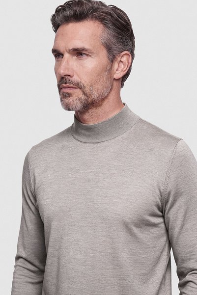 Bisse Mink Half Turtleneck Long Sleeve Men's Knitwear