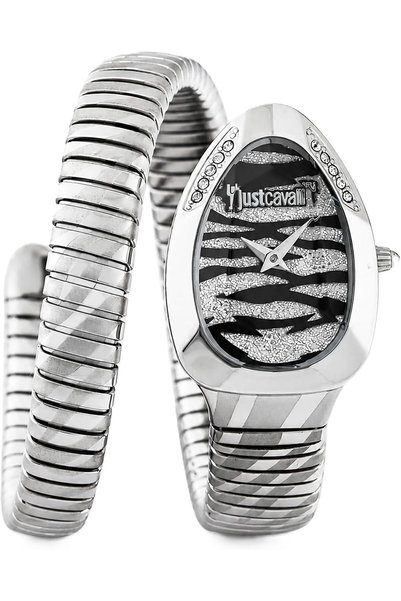 Generic Just Caballi Women's Stainless Steel Quartz Analog Watch, 22 mm, Silv...