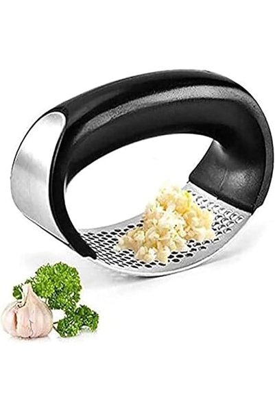 ALMEKAQUZ Stainless Steel Garlic Crusher, Durable and Easy to Clean with Ergo...