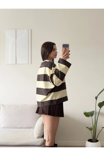 Zoom Butik New York Çizgili Sweat